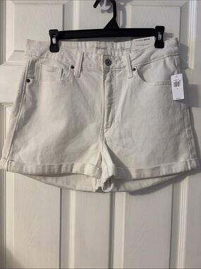 Old Navy White Roll-Hem Denim Shorts